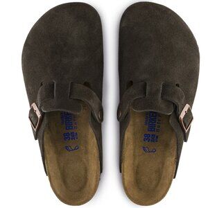 Birkenstock Boston Soft Footbed Suede Clog Mocha